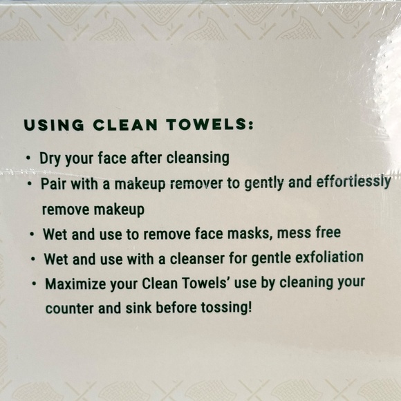 Clean Skin Club Bamboo Viscose Ultra Soft BioBased Face Towel 1Pkg XL 50 Ct. - Picture 6 of 12